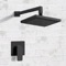 Matte Black Shower Faucet Set with 8